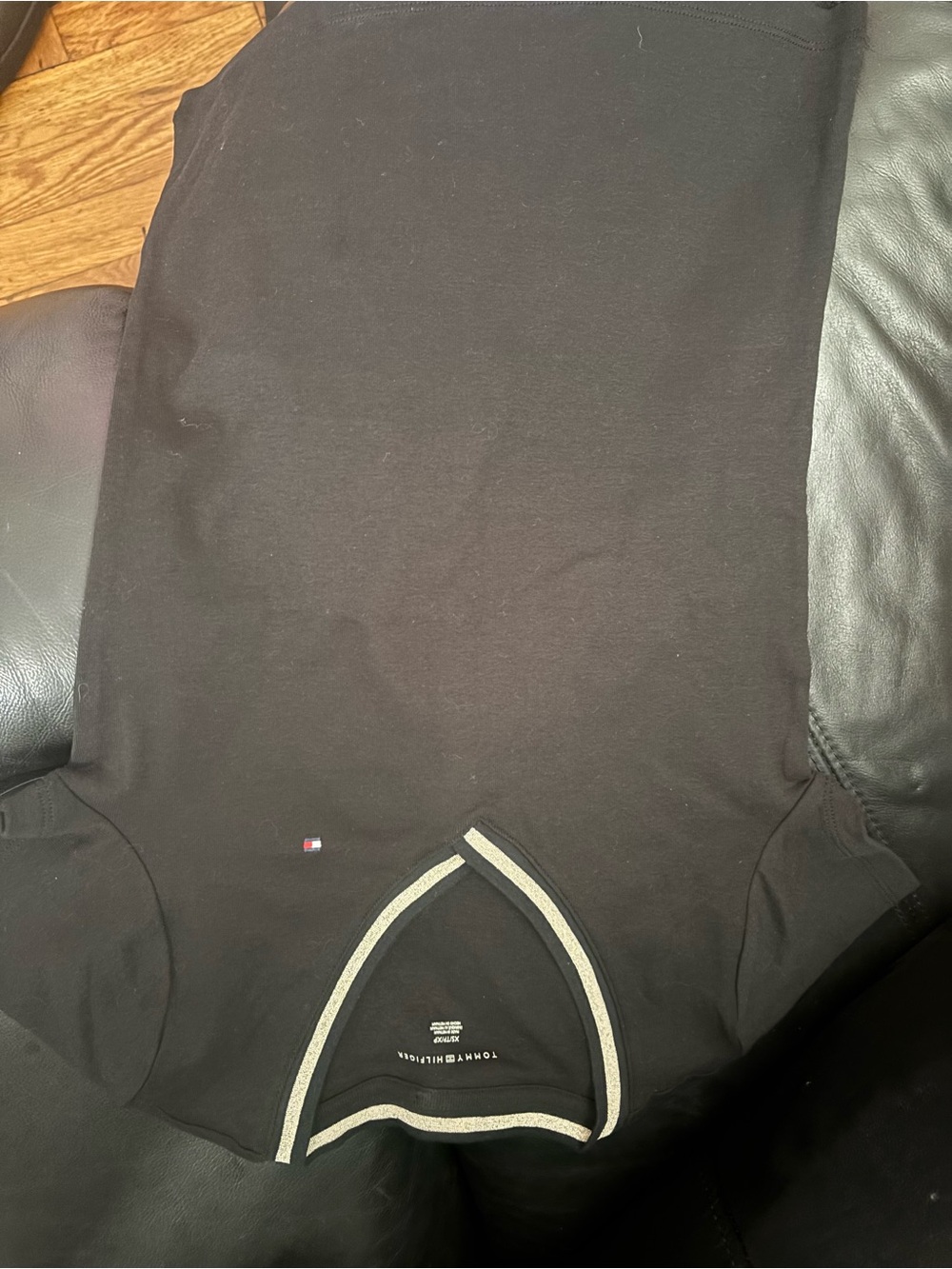 Tommy Hilfiger Black Crewneck Sweater with Contrast Trim